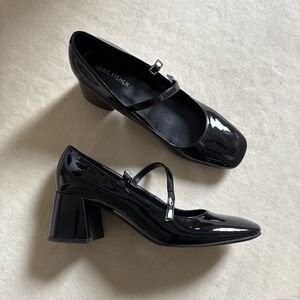 Marc Fisher Black Chunky Heel Mary Jane